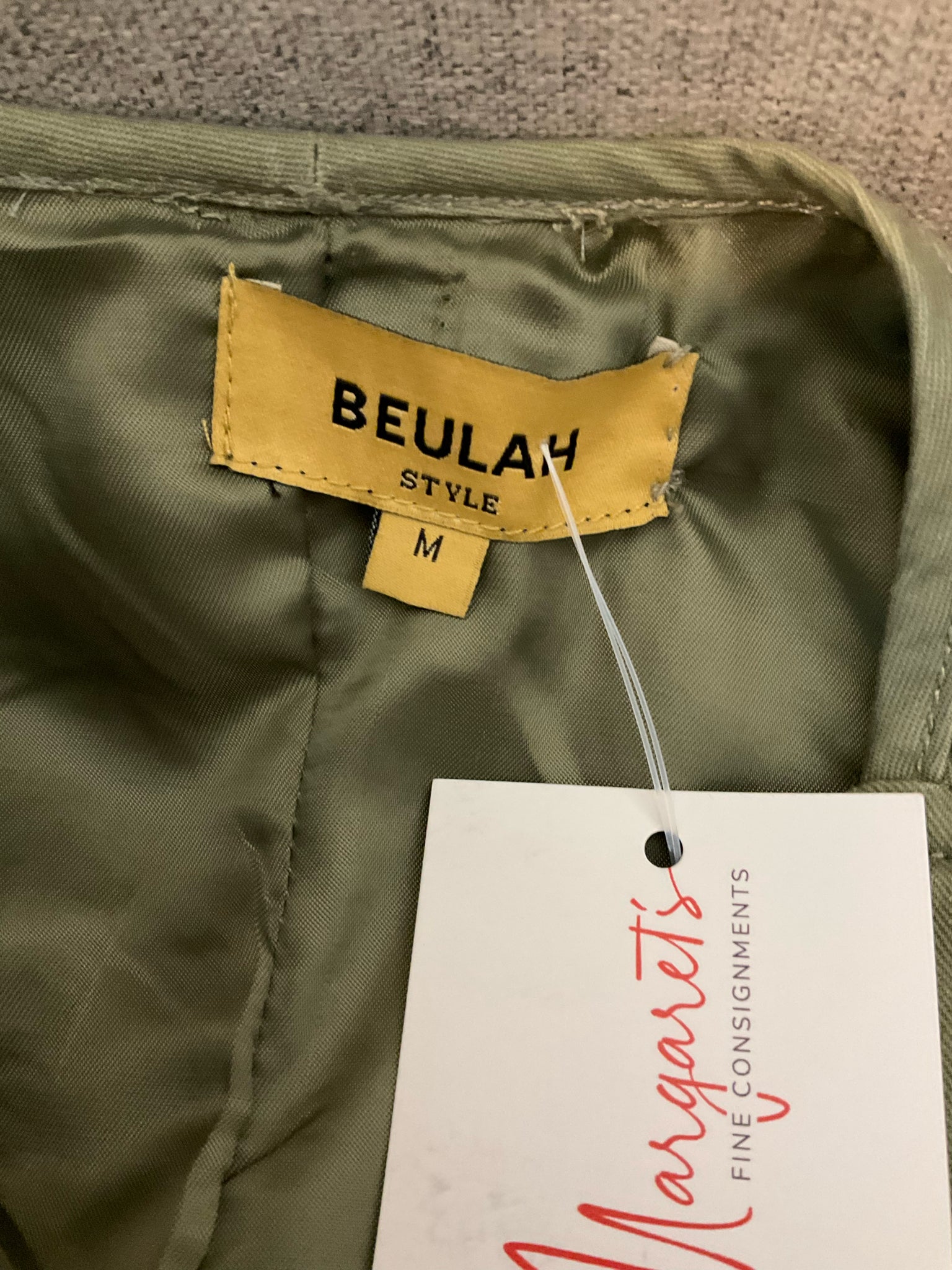 Beulah Olive Green Anorak Utility Military Jacket Size Medium