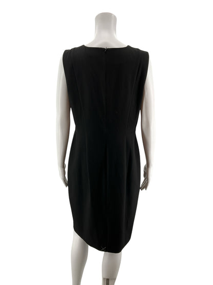 Ann Taylor Petite V-Neck Sheath Dress Black Size 12P NWT