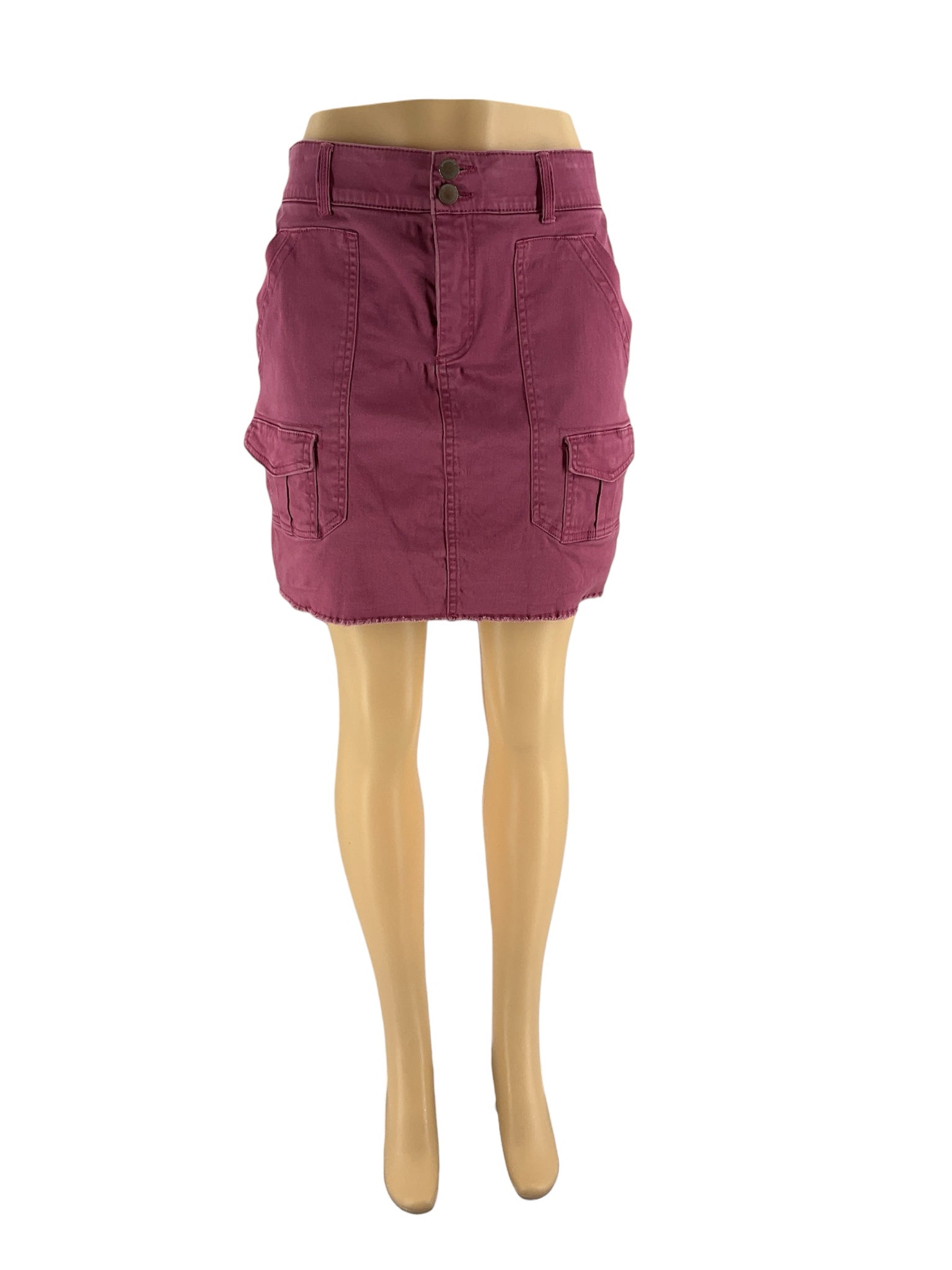 Democracy - Mauve Solid Pre-Owned Ladies Skirt - Size 8