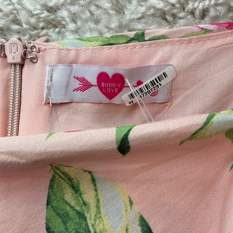 Buddy Love Pink Floral Pre-Owned Ladies Top - Size Medium - Margaret’s Fine Consignment
