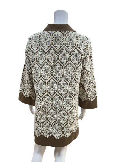 Tuckernuck Kenzo Ivory Crochet Lace Overlay Tunic Dress Size Medium