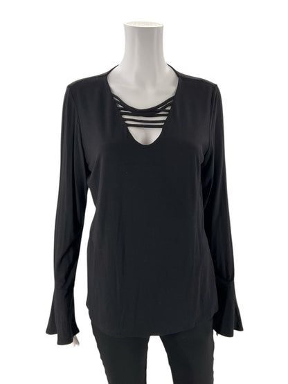 INC - Black Solid Pre-Owned Ladies Casual Top - Size M