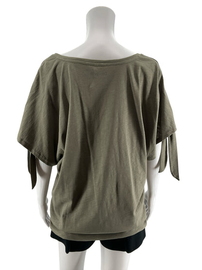 Desigual Palm Tropical Print Batwing Sleeve T-Shirt Top Green XL