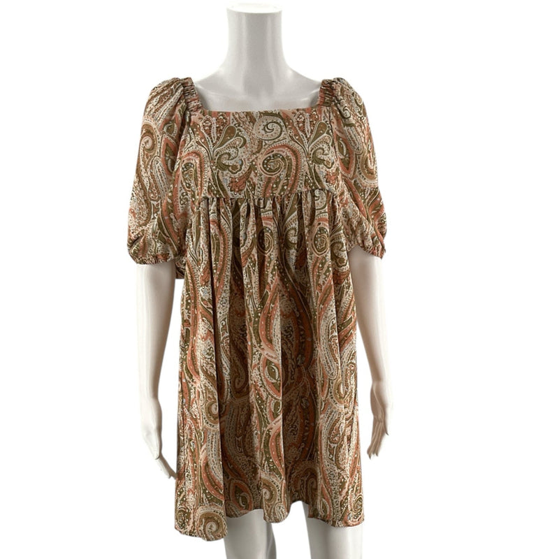 Hayden Tan/Peach Paisley Pre-Owned Ladies Dress - Size Small - Margaret’s Fine Consignment