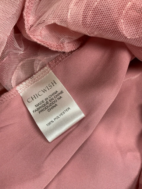 Chic Wish Size Medium Mauve Floral Pre-Owned Ladies Skirt