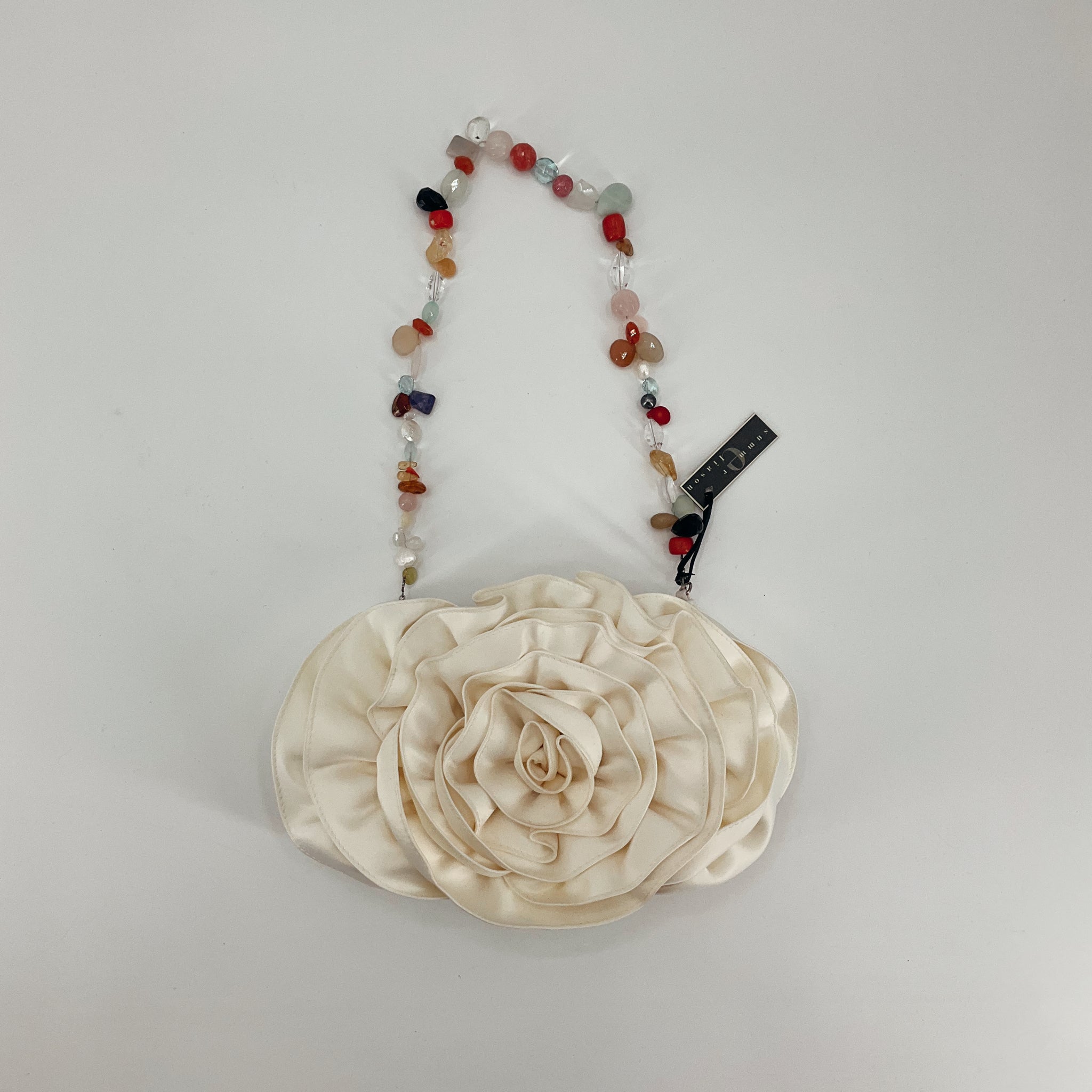 summer liasion Cream flower Clutch