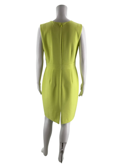 Ann Taylor yellow sheath dress, sleeveless and knee-length, perfect for career or cocktail events, size 6.