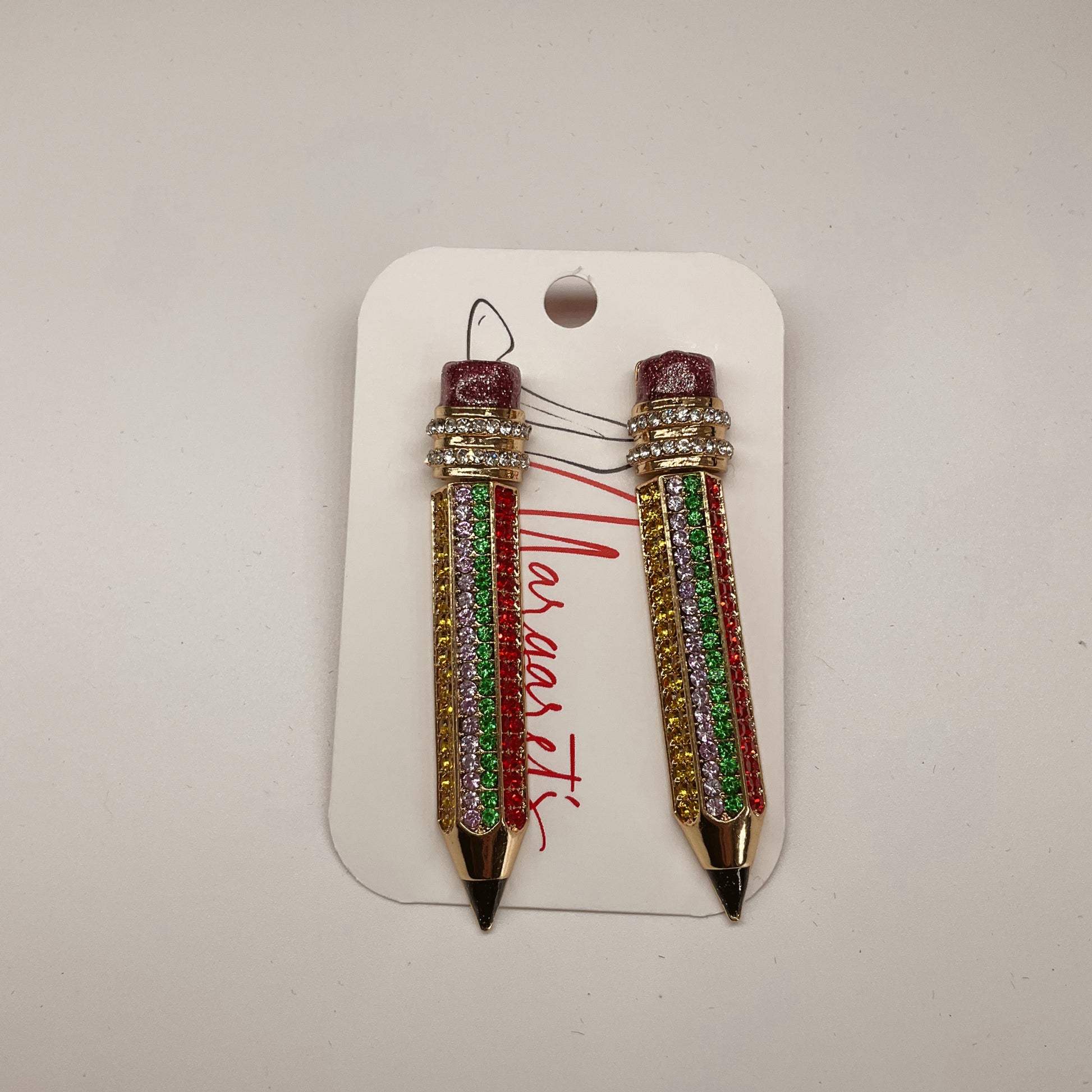 Sugarfix Gold/Multi Pencil Earrings