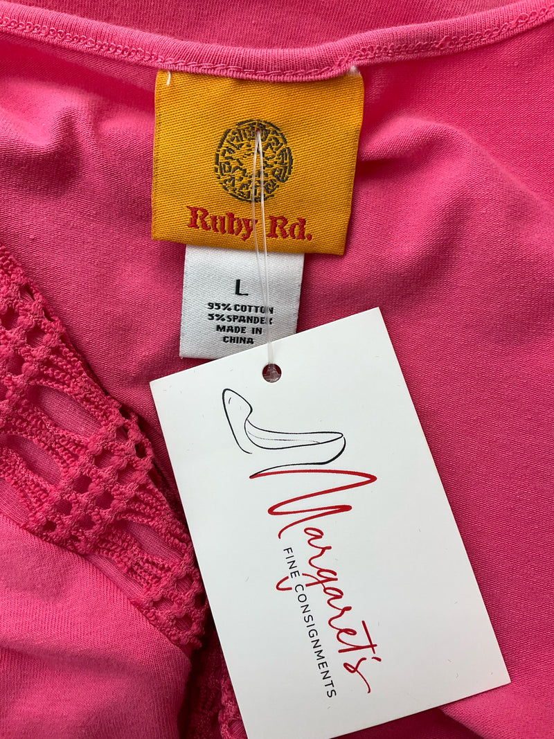 Ruby Rd Pink Pre-Owned Ladies Top - Size Large