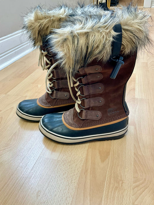 Sorel Shoe Size 8 Brown Fur Boots