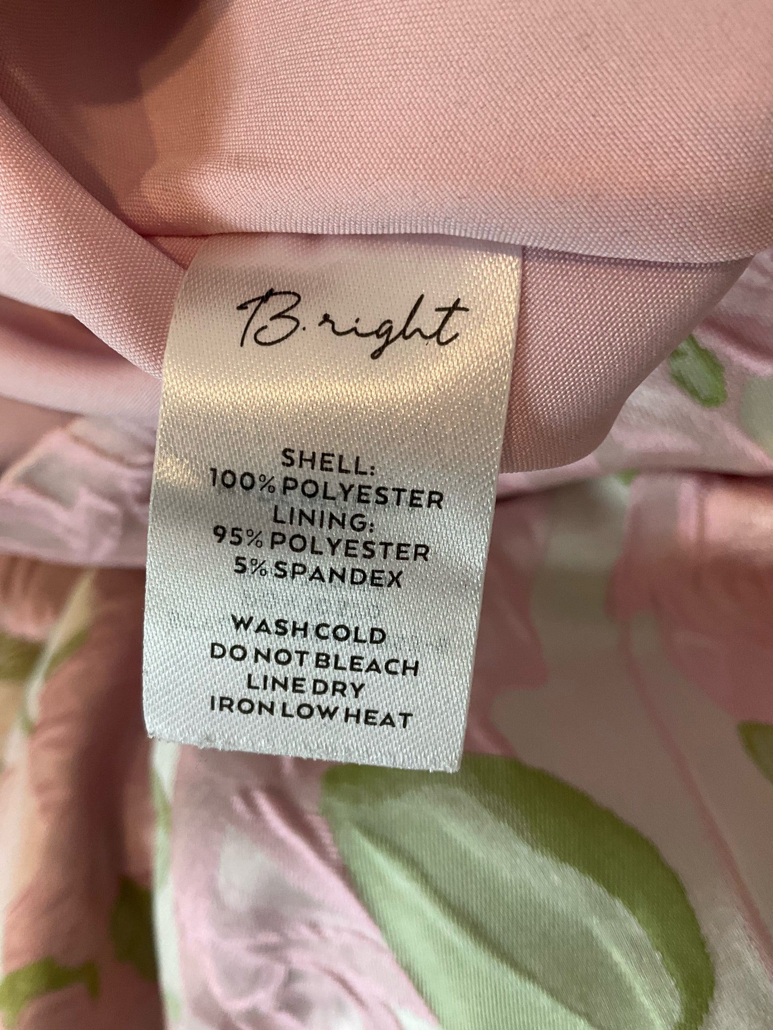 B.right Pink &amp; Green Rose Jacquard Two-Piece Skirt Set | Size Small