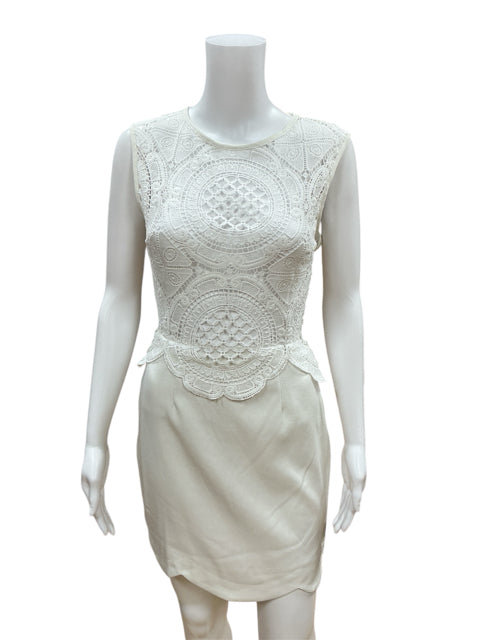 White Crochet Dress Size Small