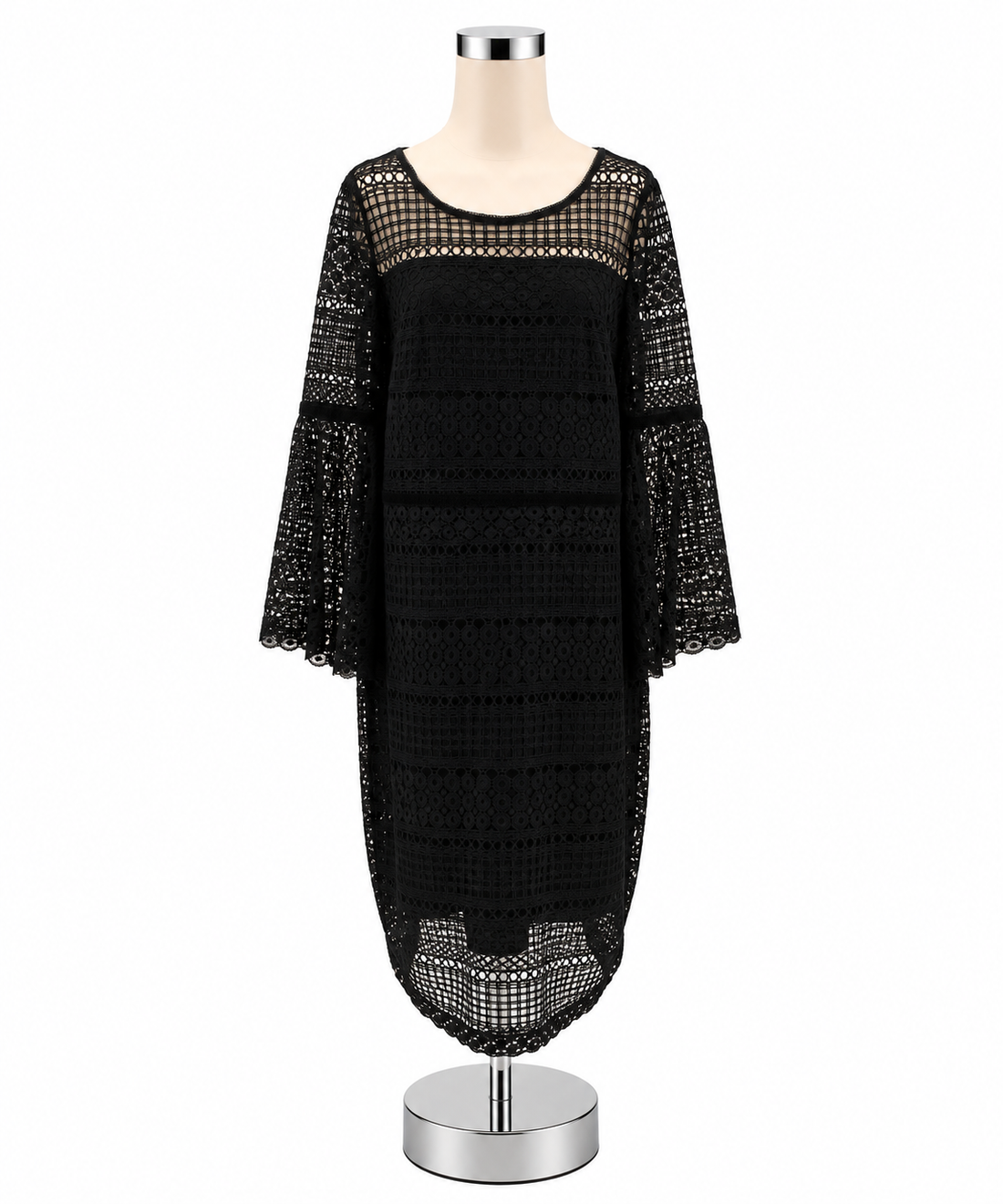 Antonio Melani Bella Black Lace Bell Sleeve Dress Size 14 - ONLINE ONLY