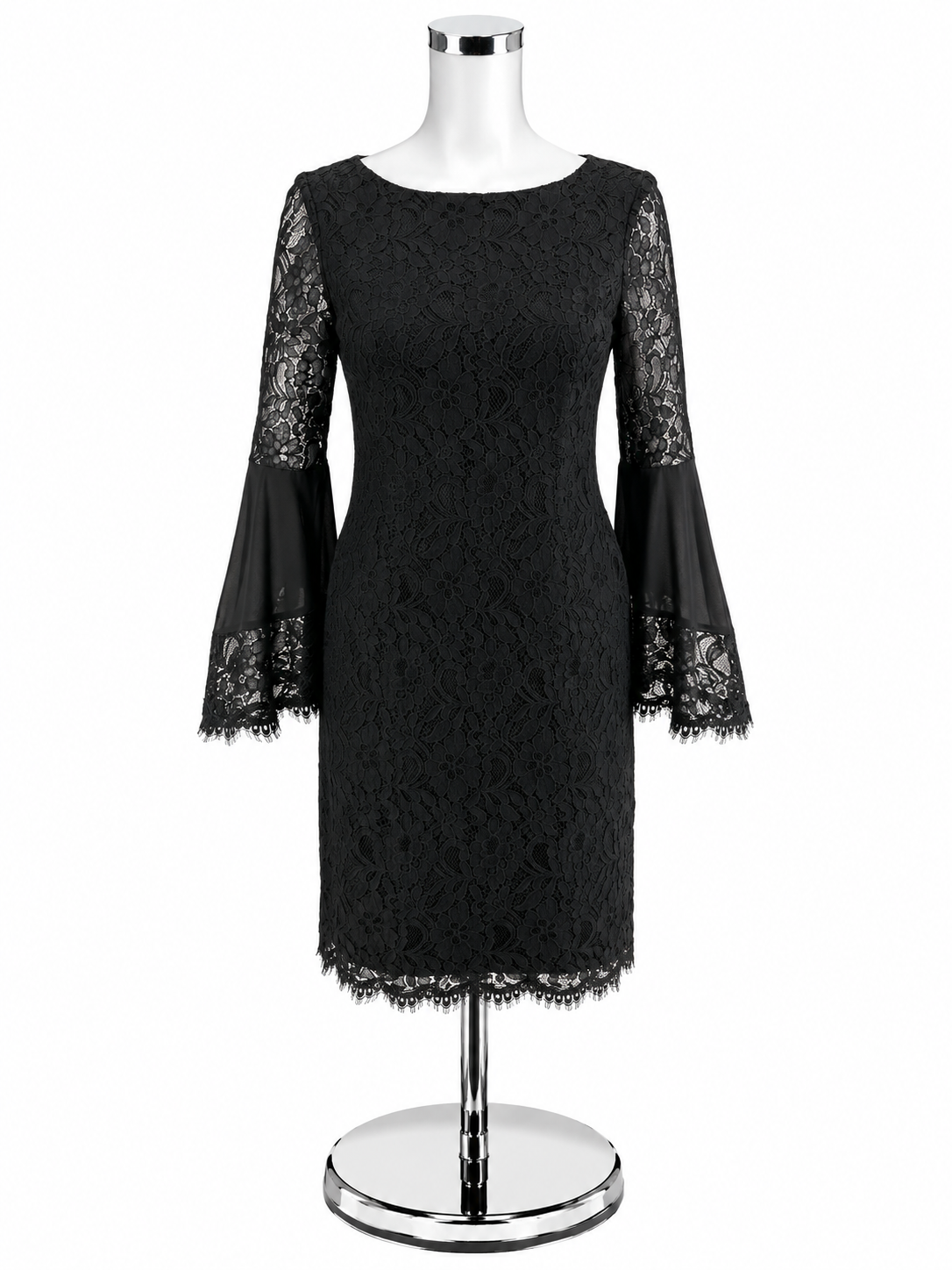 Antonio Melani Black Lace Bell Sleeve Dress - Size 0 - ONLINE ONLY