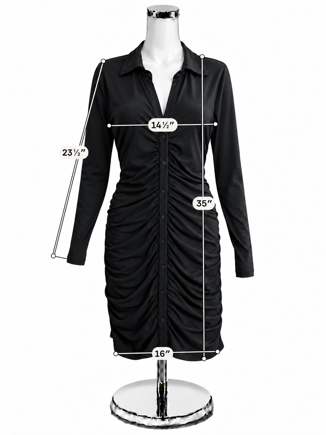 bb dakota Size L Black Solid Pre-Owned Ladies Dress - ONLINE ONLY