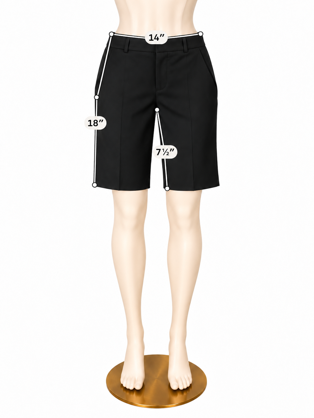 Banana Republic High-Rise Black Chino Shorts NWT Size 2 - ONLINE ONLY