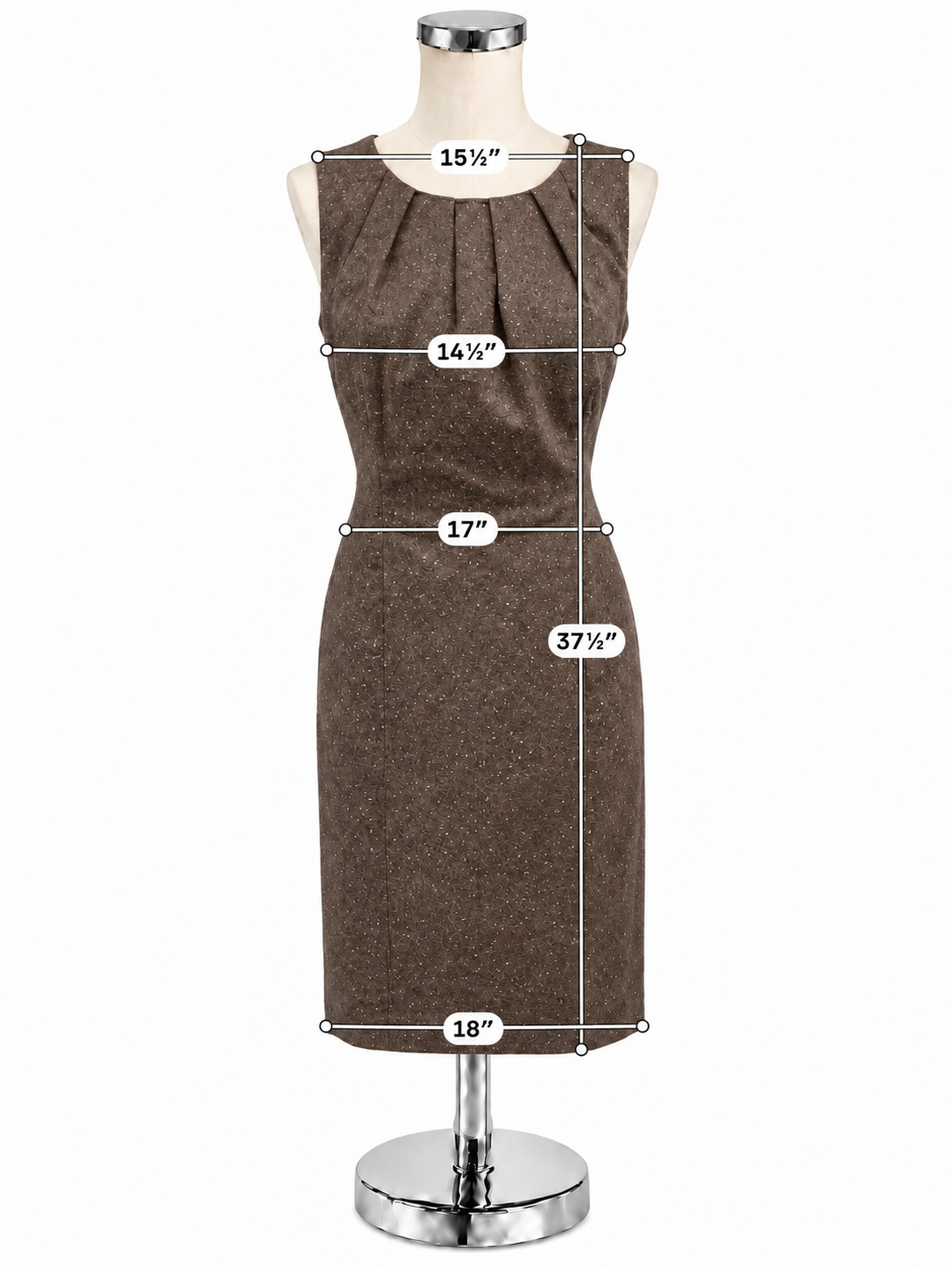 Michael Kors Brown Snake Print Sleeveless Sheath Dress Size 8 - ONLINE ONLY