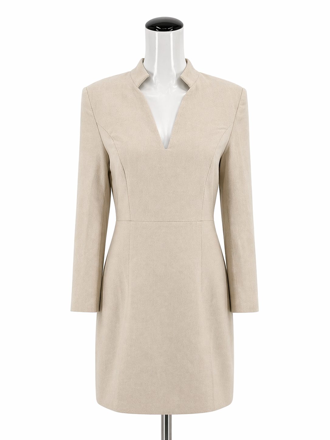 NOOTUS Beige Bodycon V-Neck Slit Bodycon Mini Dress Beige Size Small NWT - Size S