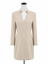 NOOTUS Beige Bodycon V-Neck Slit Bodycon Mini Dress Beige Size Small NWT - Size S