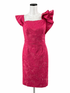 Teri Jon by Rickie Freeman Pink Cocktail Teri Jon Pink Floral Pre-Owned Ladies Dress - Size 10 - Size 10