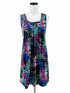 RN Studio by Ronni Nicole purple/blue/black/aqua Sleeveless RN Studio Purple/Blue/Black/Aqua Leaves Pre-Owned Ladies Dress - Size Small - Size S