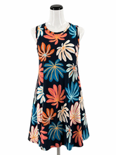 Loft Outlet navy/coral Floral Loft Navy/Coral Floral Pre-Owned Ladies Dress - Size Medium - Size M