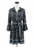 Max Edition navy/white Fit and Flare Navy/White Floral Pre-Owned Ladies Dress - Size XL - Size XL