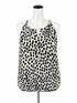 Loft white/black Sleeveless White and Black Polka Dot Sleeveless Blouse Top Size Small - Size S