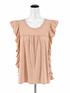 CeCe Blush Sleeveless Ruffle Flutter Sleeve Top Blush Pink NWT Size Small - Size S
