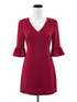 Draper James Burgundy Solid Pre-Owned Ladies Dress - Size 4