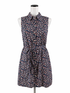 Tommy Hilfiger Navy/red Sleeveless Floral Cotton Shirtdress Navy Red Sleeveless Tie Waist Size 4 - Size 4