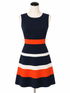 Tommy Hilfiger navy/white/orange Fit and Flare Women&