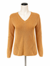 Tyler Boe Orange Long Sleeve V-Neck Ribbed Knit Cotton Sweater Orange Size XS NWT - Size XS