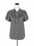 Ivy Jane white/black Short Sleeve Heart Print Smocked Ruffle Yoke Blouse Top Size Small NWT - Size S