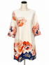 est 1946 white/blue/orange Shift Est. 1946 Floral Flounce Bell Sleeve Shift Dress Size XS - Size XS