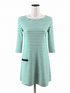 Cabana Life white/teal Shift Delray Stripe UPF 50+ Tunic Dress White Teal Size Small - Size S