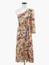 ASTR The Label peach/purple/green Maxi Primrose One Shoulder Floral Midi Dress Pink Size Small - Size S