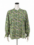 Maeve by Anthropologie multi Long Sleeve Ditsy Floral Peasant Blouse Tie-Cuff Size Small - Size S