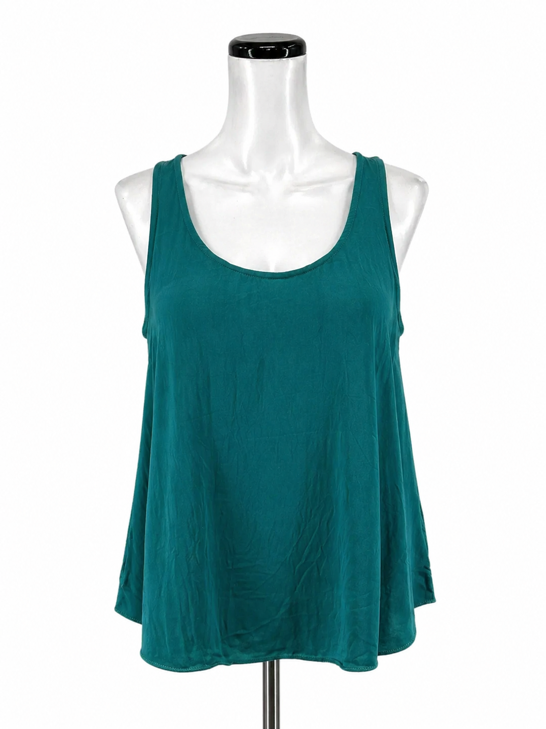 Floreat by Anthropologie Teal Sleeveless Teal Viscose High-Low Tank Top Size Medium - Size M