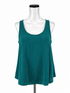 Floreat by Anthropologie Teal Sleeveless Teal Viscose High-Low Tank Top Size Medium - Size M