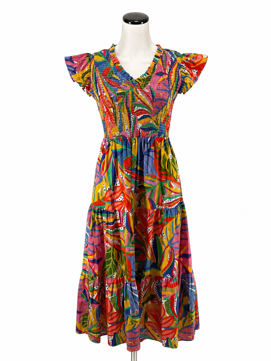 Sugarlips Avara Floral Tiered Maxi Dress NWT Size Small