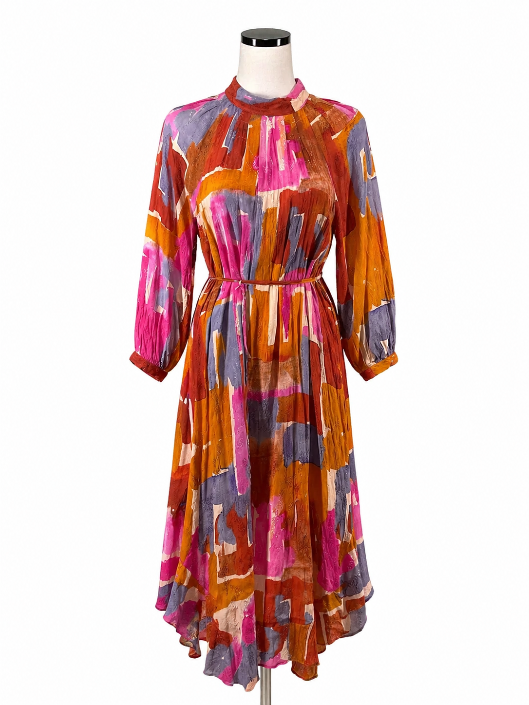 Maeve by Anthropologie Abstract V-Neck Maxi Dress Size Small