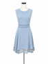 Calvin Klein Baby Blue A-Line Mesh-Hem Scuba Crepe Dress Baby Blue Size 12 - Size 12