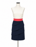 Connected Apparel white/pink/navy A-Line Tiered Colorblock Sheath Dress Navy Coral Ivory Size 12 - Size 12