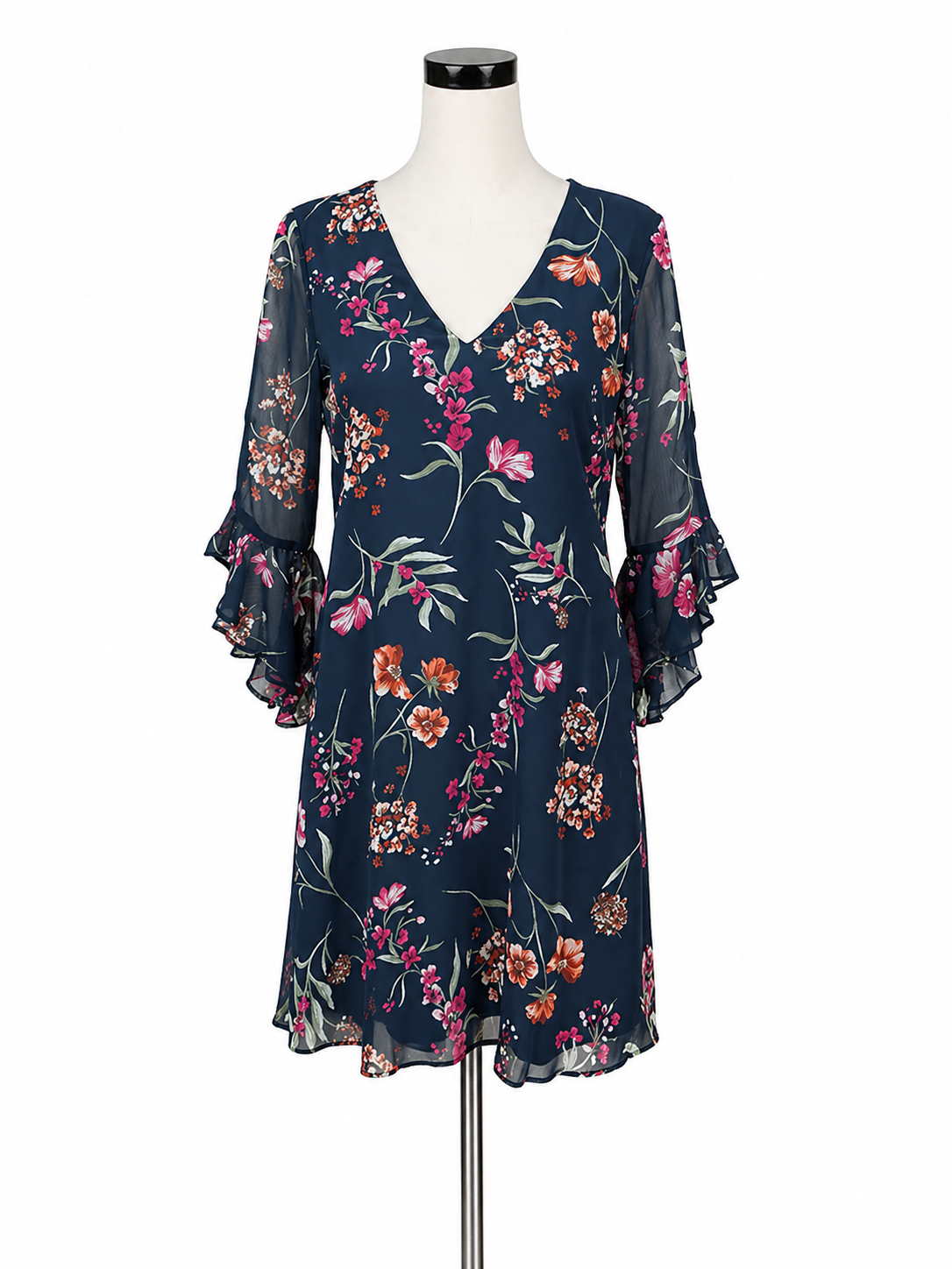 Calvin Klein Floral Bell Sleeve Shift Dress NWT Size 8