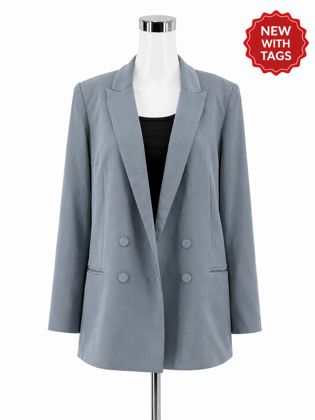Express Blue Solid Blazer – Women’s Size Medium – New With Tags – ONLINE ONLY