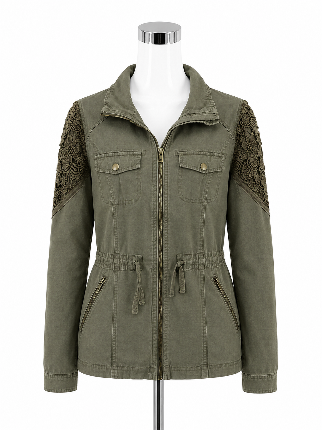 Love Tree Size Large Olive Lace Pre-Owned Ladies Jacket - ONLINE ONLY