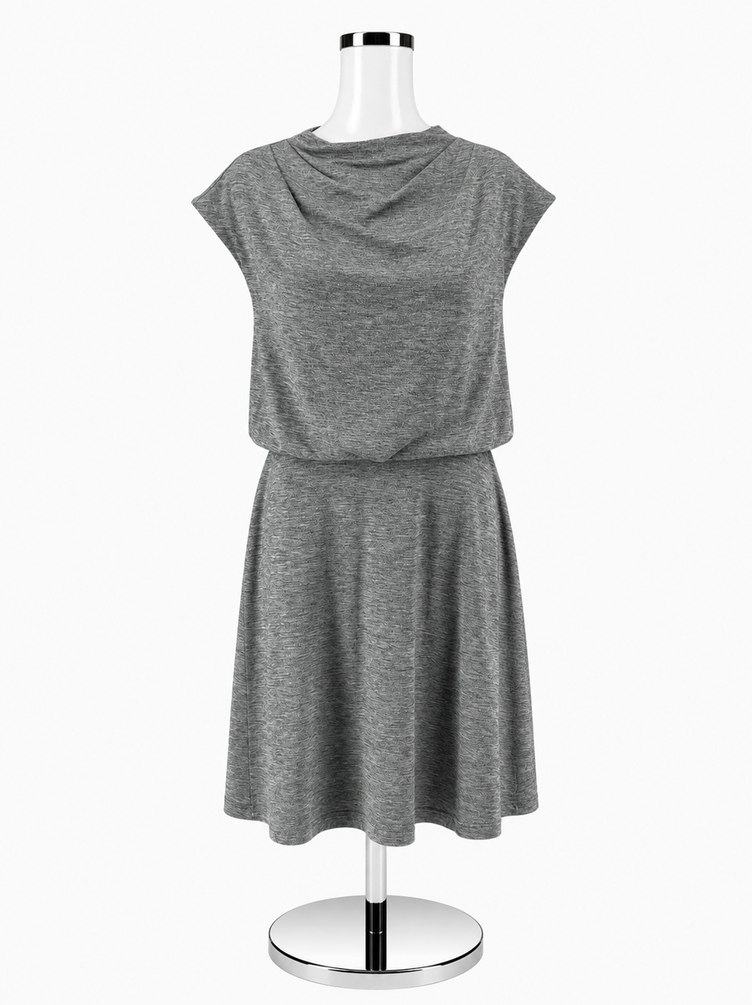 Ann Taylor Gray Heathered Pre-Owned Ladies Dress - Size 12 Petite - ONLINE ONLY