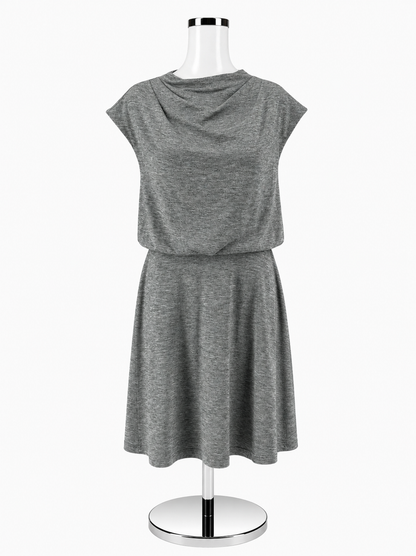 Ann Taylor Gray Heathered Pre-Owned Ladies Dress - Size 12 Petite - ONLINE ONLY