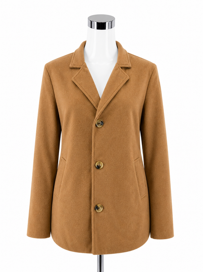 KP Camel Solid Pre-Owned Ladies Blazer - Size Large - ONLINE ONLY